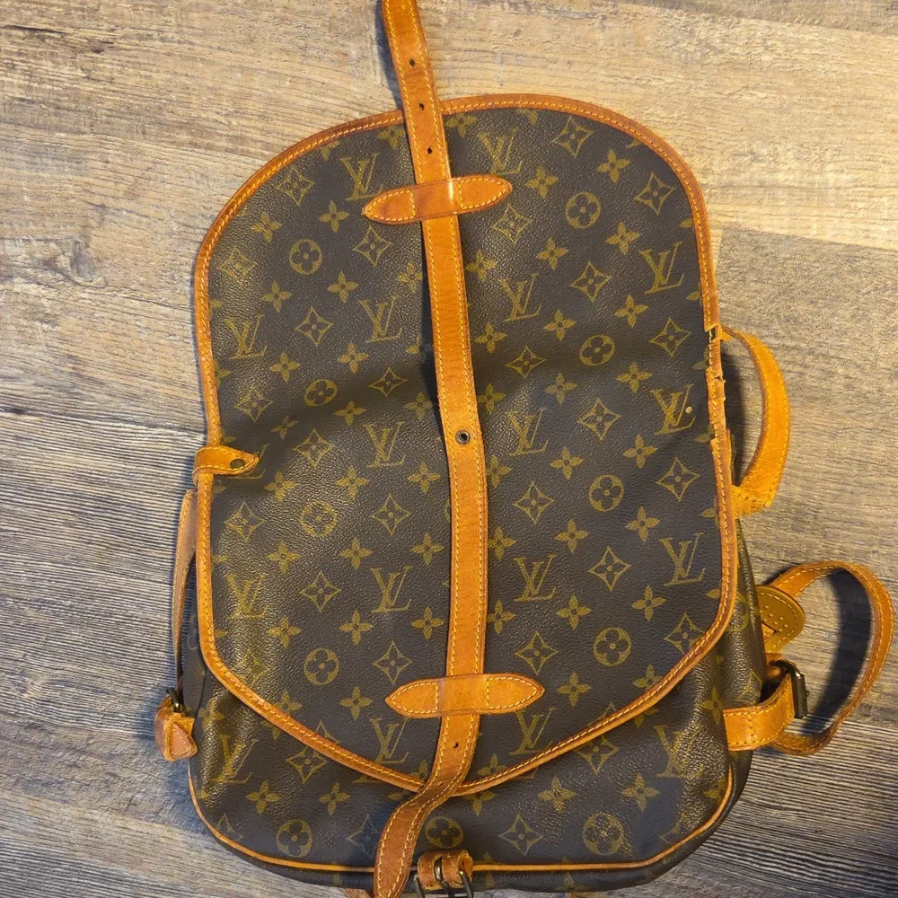 Louis Vuitton Saumur Brown Monogram Crossbody Shoulder Bag Double - Picture 8 of 17